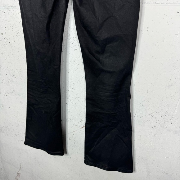 7 For All Mankind Waxed Mid Rise Flare Coated Jeans Black 27 - Picture 10 of 11